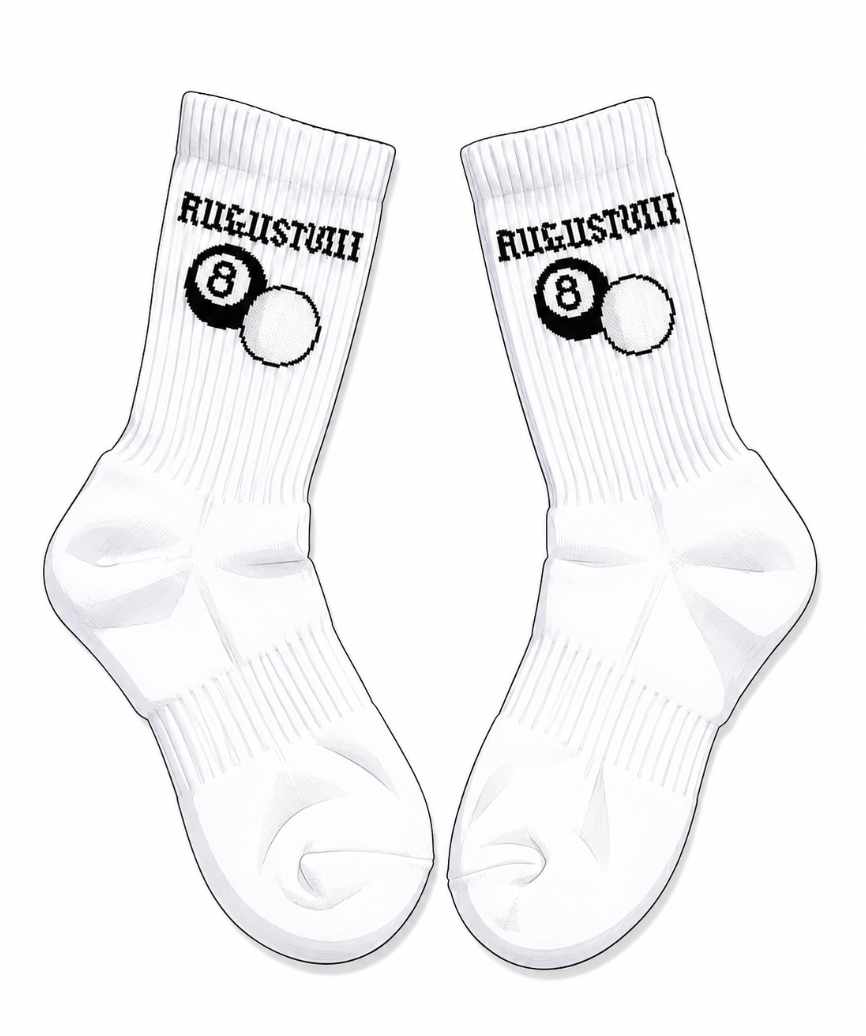 AGST*8 White Double 8 Socks